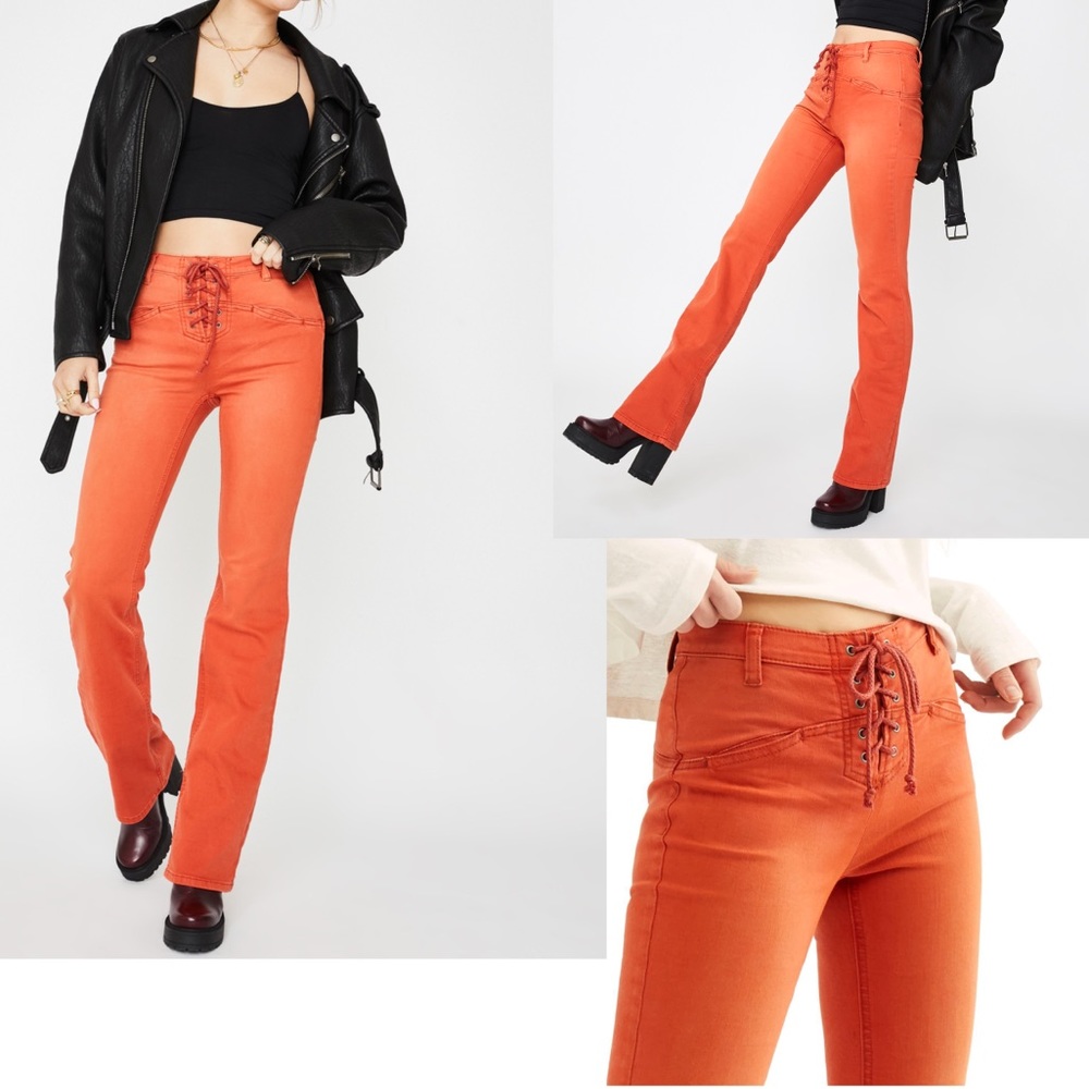 Free People Eva Lace Up Bootcut Jean